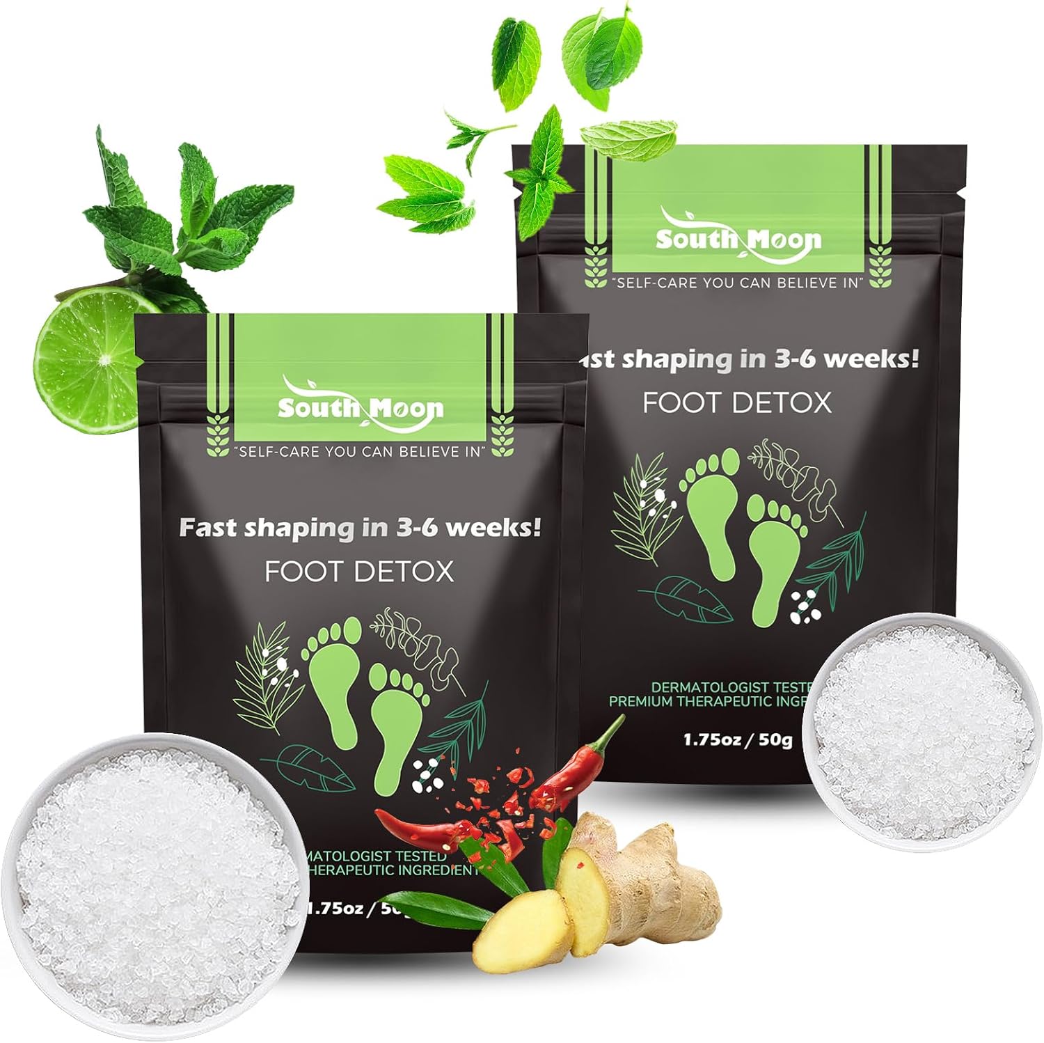 BEFIVECOK Herbal Body Detox Foot Soak Salt front view packaging