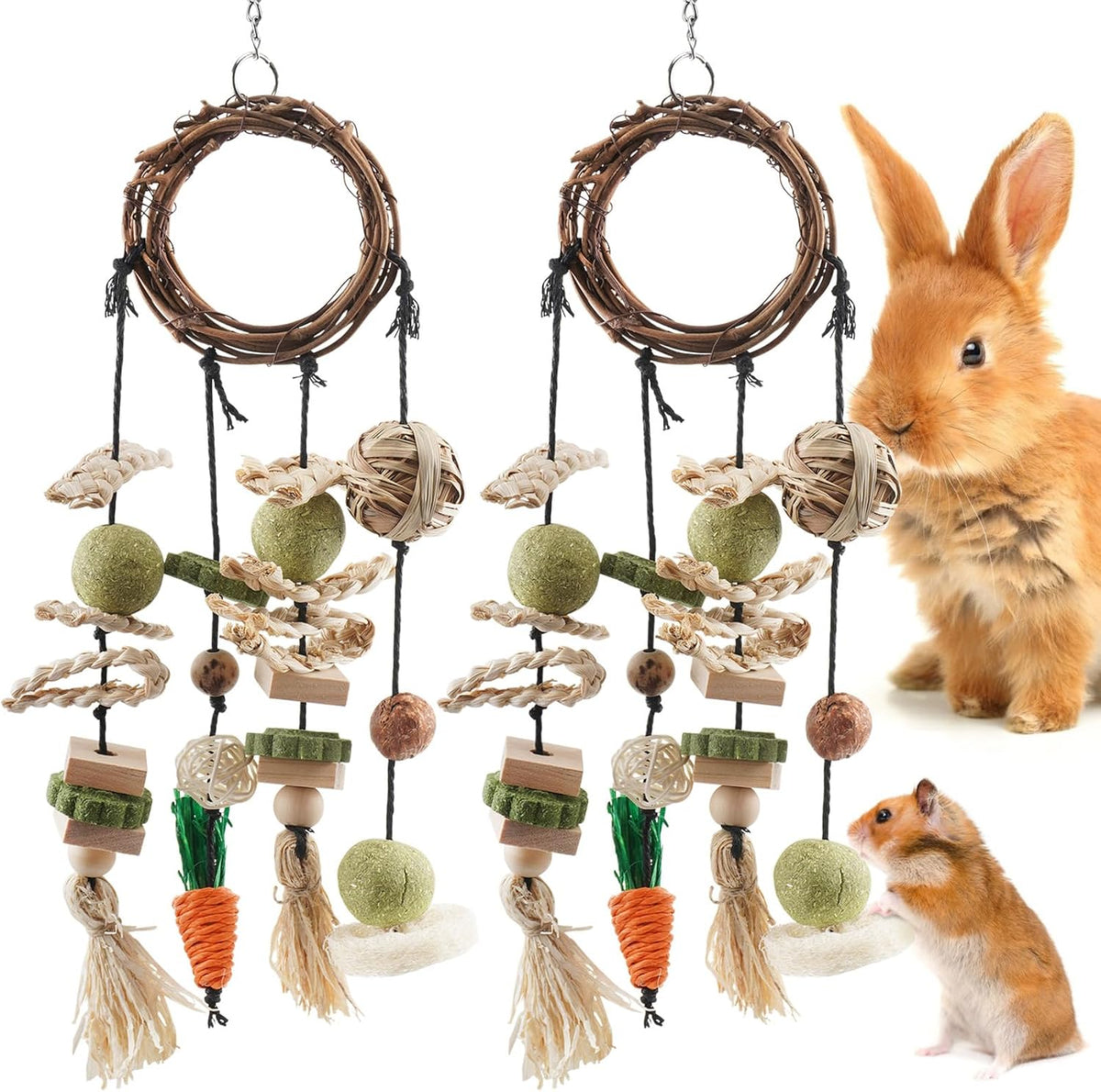 Bissap small pet foraging ring designed for healthy dental wear and play