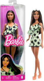 Barbie Fashionistas Doll #198, Petite with Curly Black Hair, Retro Floral Clothes & Accessories Including Platform Sandals & Earrings - Image 12