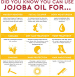 Applying pure jojoba oil onto skin for daily moisture