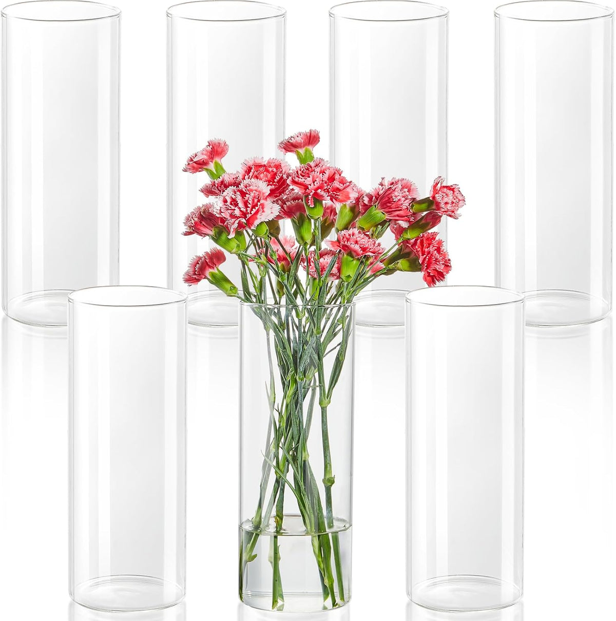 Stable thickened bottom detail of DYMFADFB glass cylinder vase