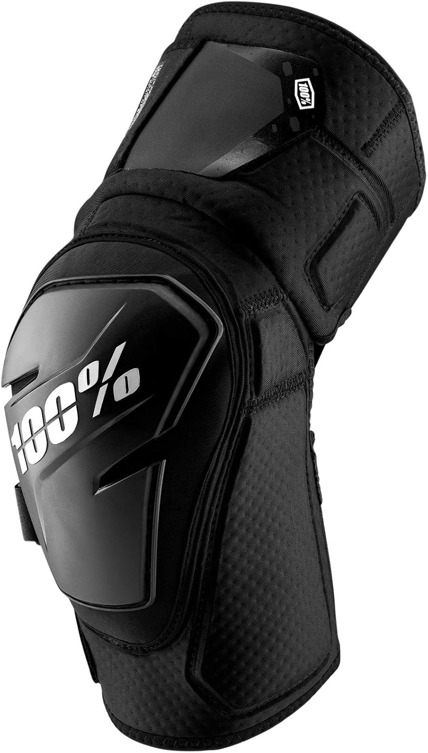 100% Fortis Knee Pad front view black protective gear