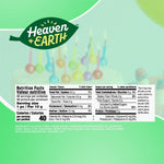 Heaven and Earth dye free fruit taffy chews nutrition and ingredient details