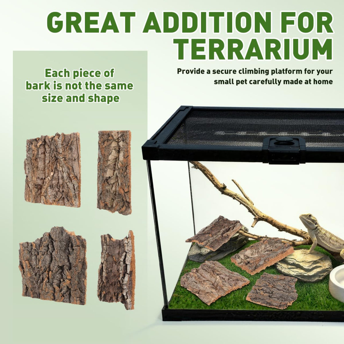 Nolitoy gecko bark backdrop and enclosure decoration