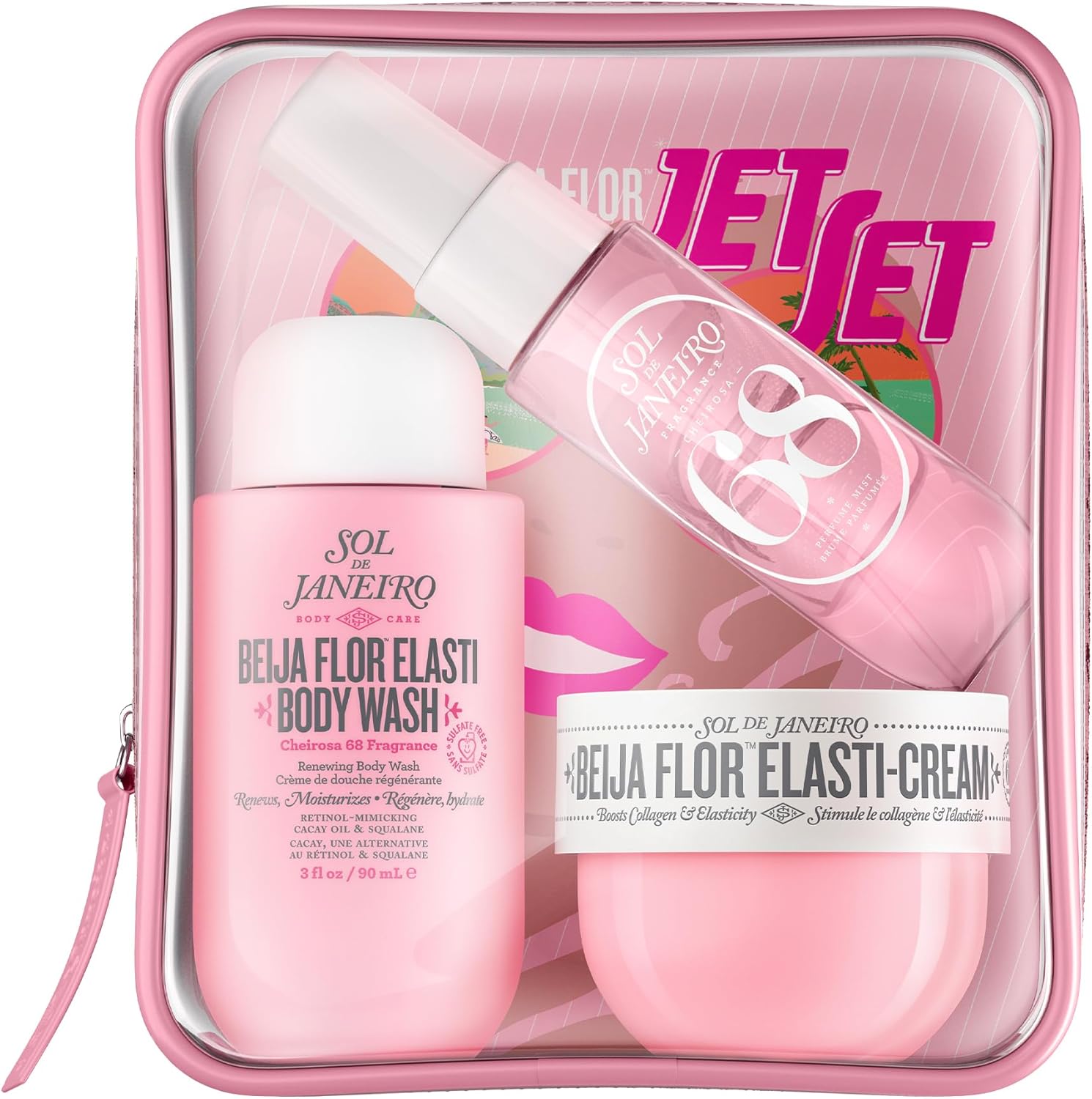 Sol De Janeiro Beija Flor Jet Set travel shower kit front view