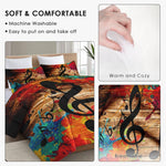 WeCozy twin bedding set displayed on a bed frame