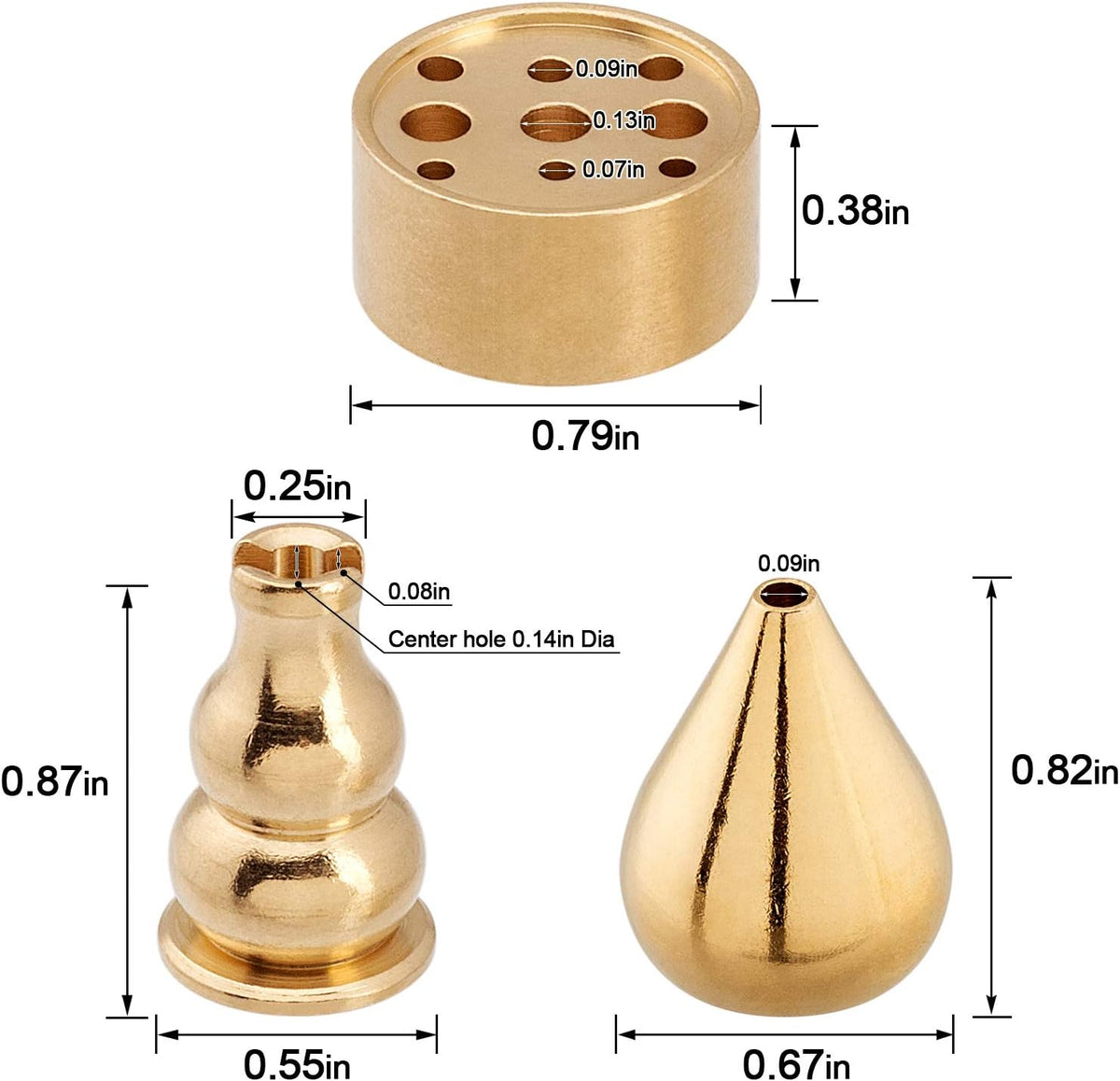 OIIKI Brass Incense Holder, Coil Incense Burner, 3 Styles - Image 2