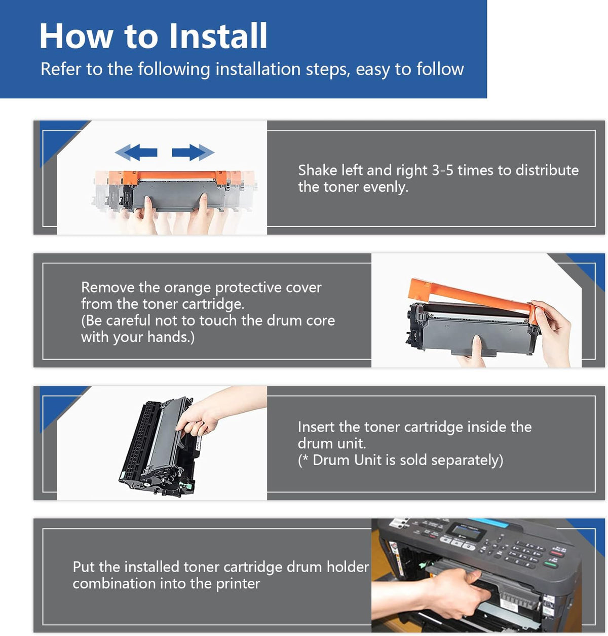 Huoxun M toner cartridge side profile angle