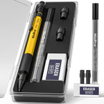 Nicpro 3 PCS 1.3 mm Mechanical Pencil Set with 48 Lead Refills, 3 Eraser | MP2000 Weatherproof Metal Barrel, Heavy Duty Carpenter Pencils for Outdoor Marking Drafting Drawing Woodworking - with Case - Image 10