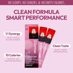 Non-GMO vegan workout energy drink packets back label info