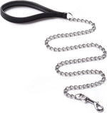 CtopoGo heavy duty metal dog chain leash front view showcasing the iron chain links.