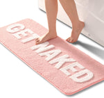QJHOMO Get Naked Bath Mat Cute Black and White Bathroom Rugs Funny Non Slip Bathtub Decor Mats Super Absorbent Floor Carpet Machine Washable Bahtmat for Tub, Shower, Bedroom (18x48 inch) - Image 13