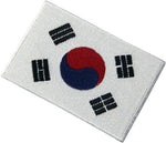 EmbTao South Korea flag patch displayed on fabric background