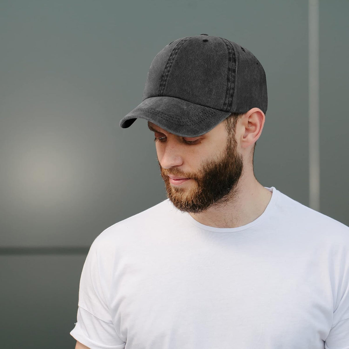 Trendy Apparel Shop Oversize XXL Pigment Dyed Washed Cotton Baseball Cap - Image 5