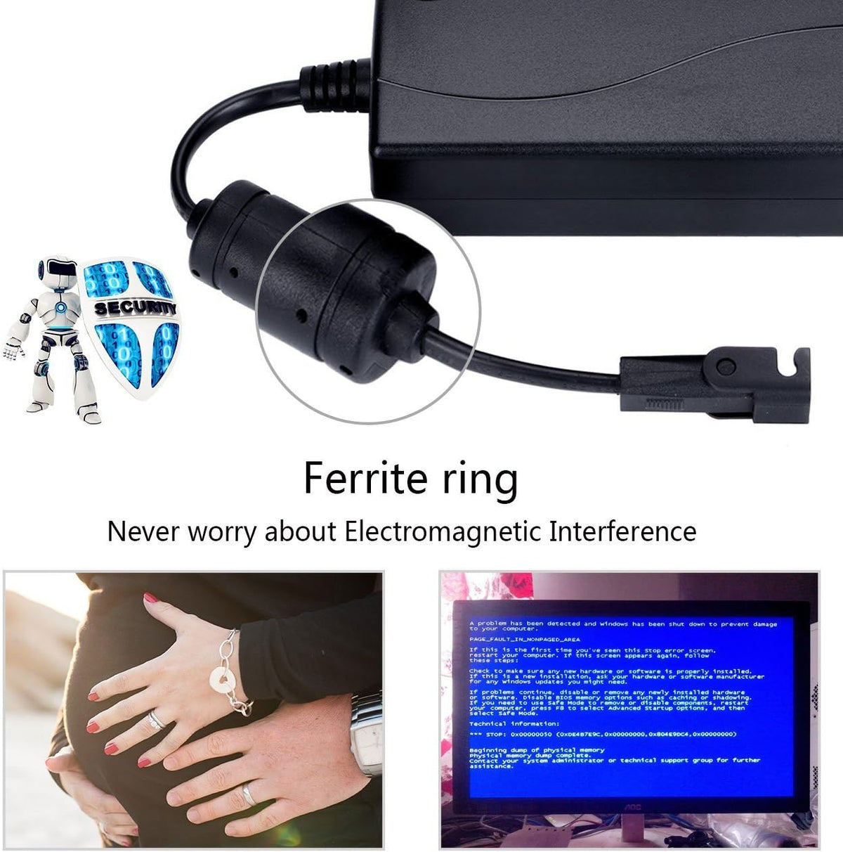 Recliner Power Supply, Ponkor AC/DC Switching Power Supply Transformer 2-pin 29V 2A Adapter with Extension Cord for Lift Chair or Power Recliner Limoss OKIN - Image 6