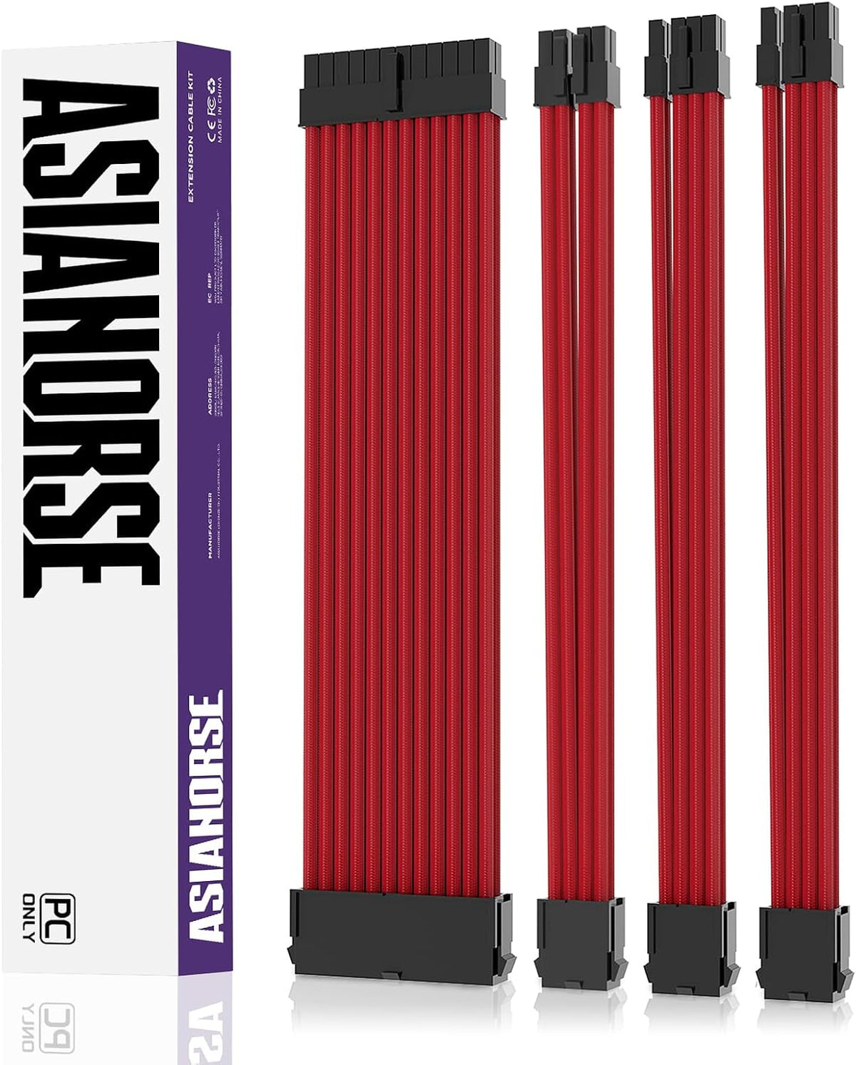 AsiaHorse 16AWG PSU Cable Extension Kit, Sleeved Custom Mod GPU PC Audio Video Power Supply Soft Braided Cables with Comb Kit, 24P/8P to 6+2P/ 8P to 4+4P 30CM - Image 13