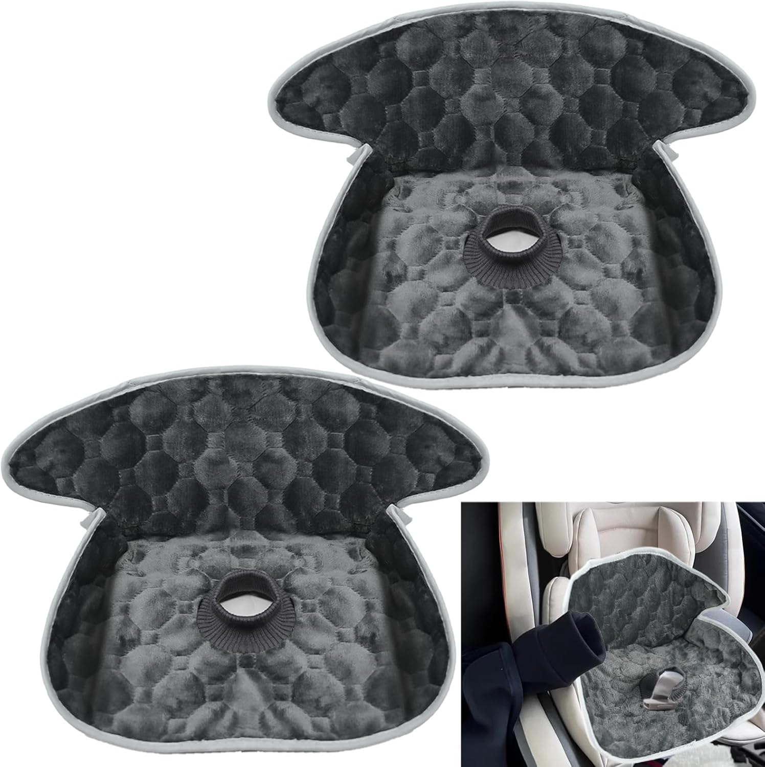 Lynmark Potty Training Car Seat Protector front view grey