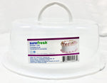 SureFresh Two 9 Inch Reusable Clear Cake Carriers front view with handles