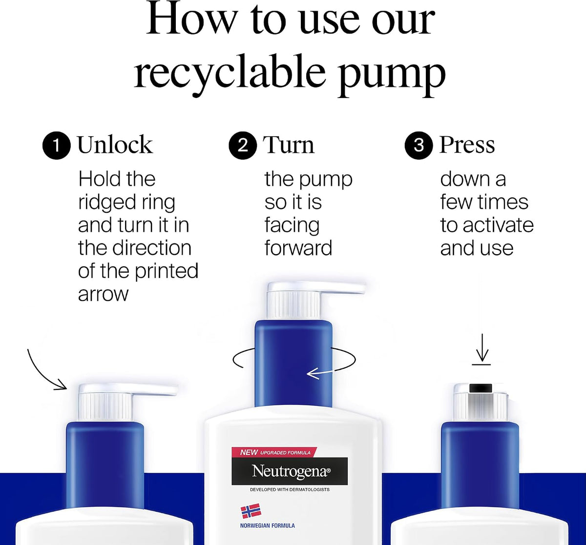 Neutrogena Norwegian formula packaging details and branding