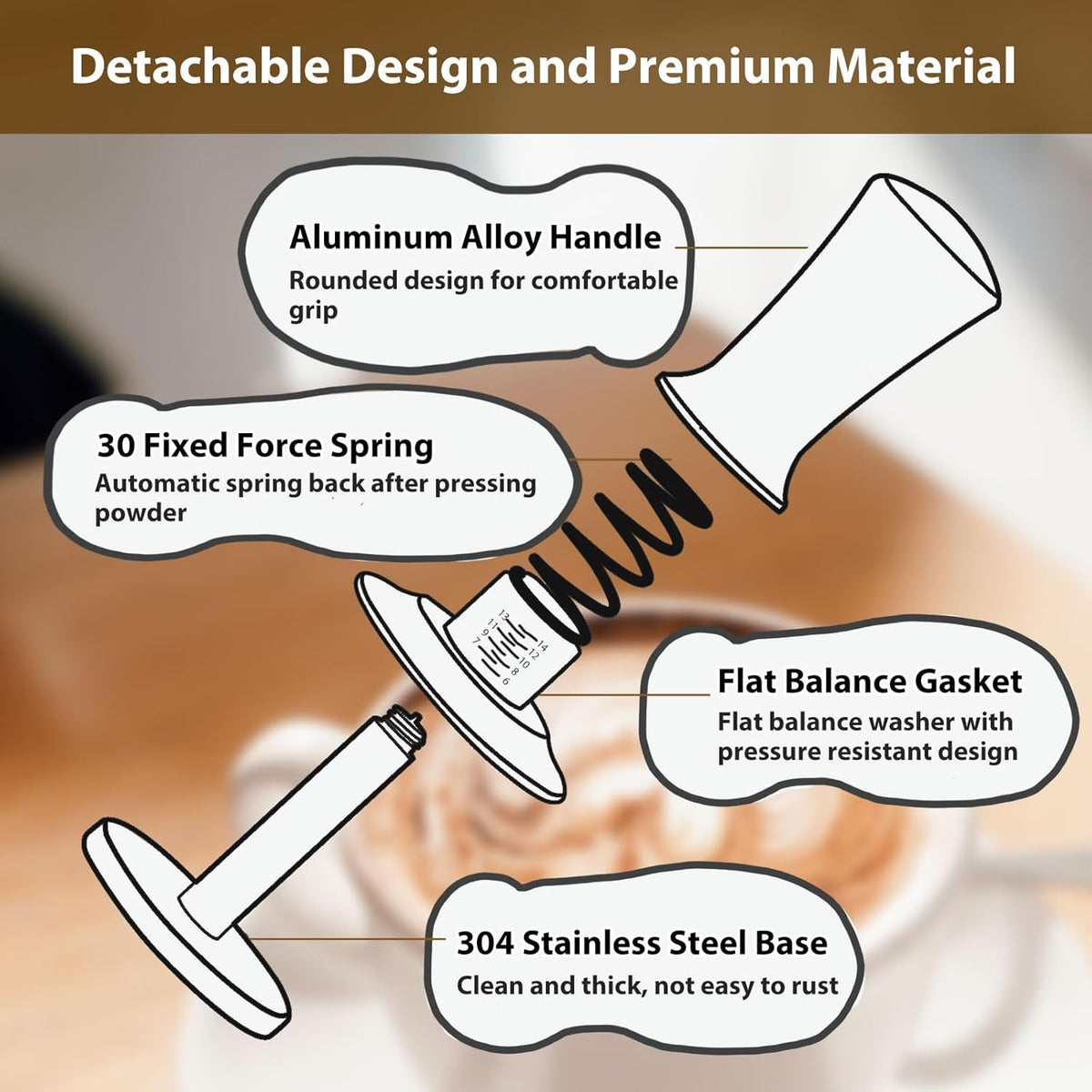 Attsky tamper leveling guide and shims view
