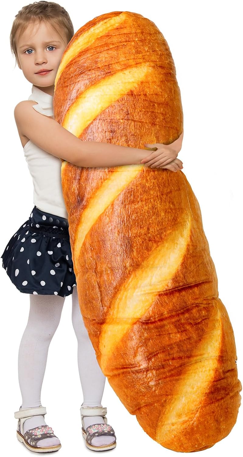 40" Giant Bread Plush Baguette Pillow 3D Simulation Funny Body Pillow Food Plush Christmas Stuffed Toys for Girls Boys - Image 9