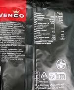 Hard brick shaped black licorice pieces from the Venco Dubbelzout pack.