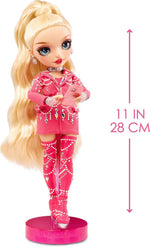 Rainbow High Paris Hilton collector doll close up of face details and tiara
