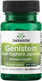 Swanson Soy-Free Genistein Supplement, 125 mg, 60 Vegan Capsules - Image 1