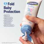 Cetaphil baby moisturiser tube with flip top cap open