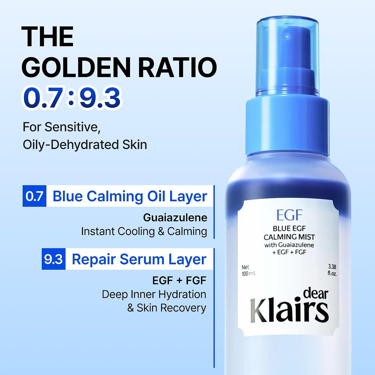Dear Klairs Blue EGF Cooling Mist spray nozzle detail