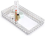 Hipiwe crystal perfume tray front view showing mirrored base