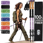 Hiker Hunger trekking poles front view with cork grips