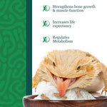 Dusting reptile food with CoCoo calcium supplement