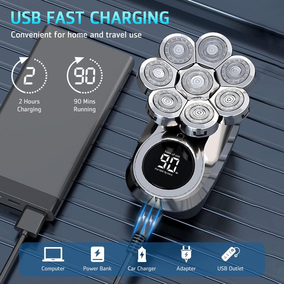 Next Beauty electric razor detachable shaving head design