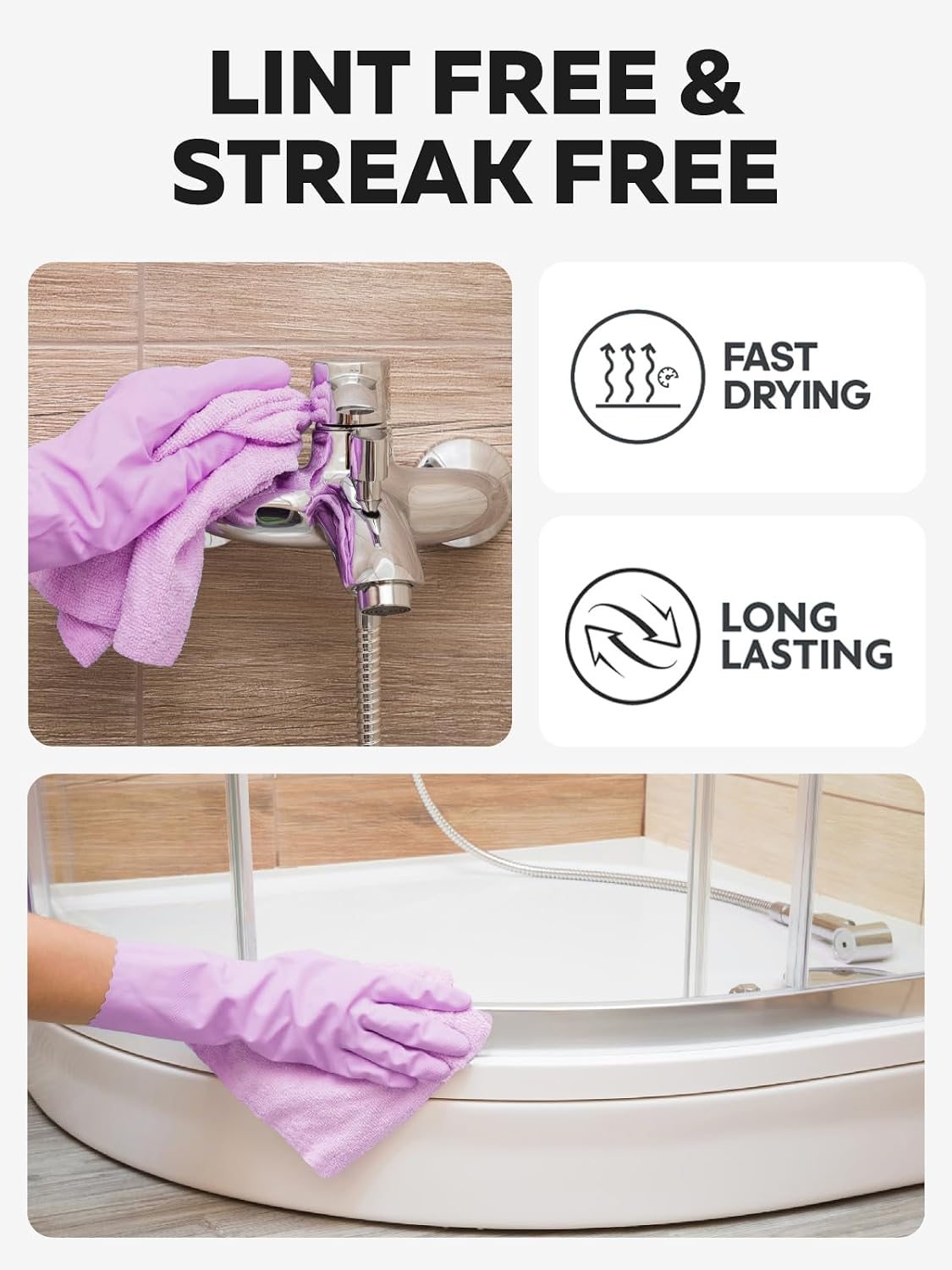 Fantasticlean microfiber towel roll shown in kitchen use
