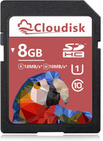 Cloudisk 2GB SD Card back view with gold contact pins