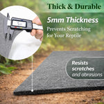 Two pack grey reptile cage liner rolled out showing textured tech fiber fabric.