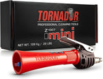 Tornador Z-007 Mini high pressure car cleaning tool front view showing red cone nozzle