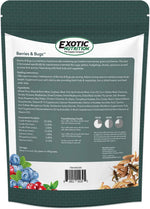 Exotic Nutrition Berries and Bugs label details and nutrition facts