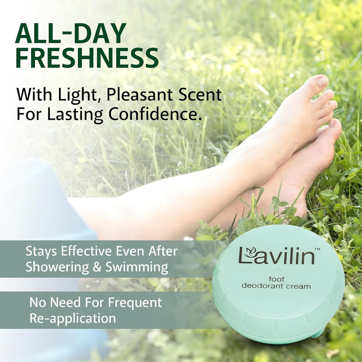 Lavilin foot deodorant cream tube container