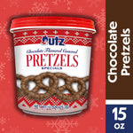Utz Chocolate Covered Pretzels in branded plastic tub