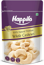 Happilo premium whole cashews front view packaging