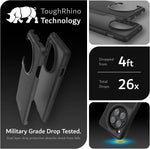 TUDIA heavy duty phone case side profile highlighting dual layer construction