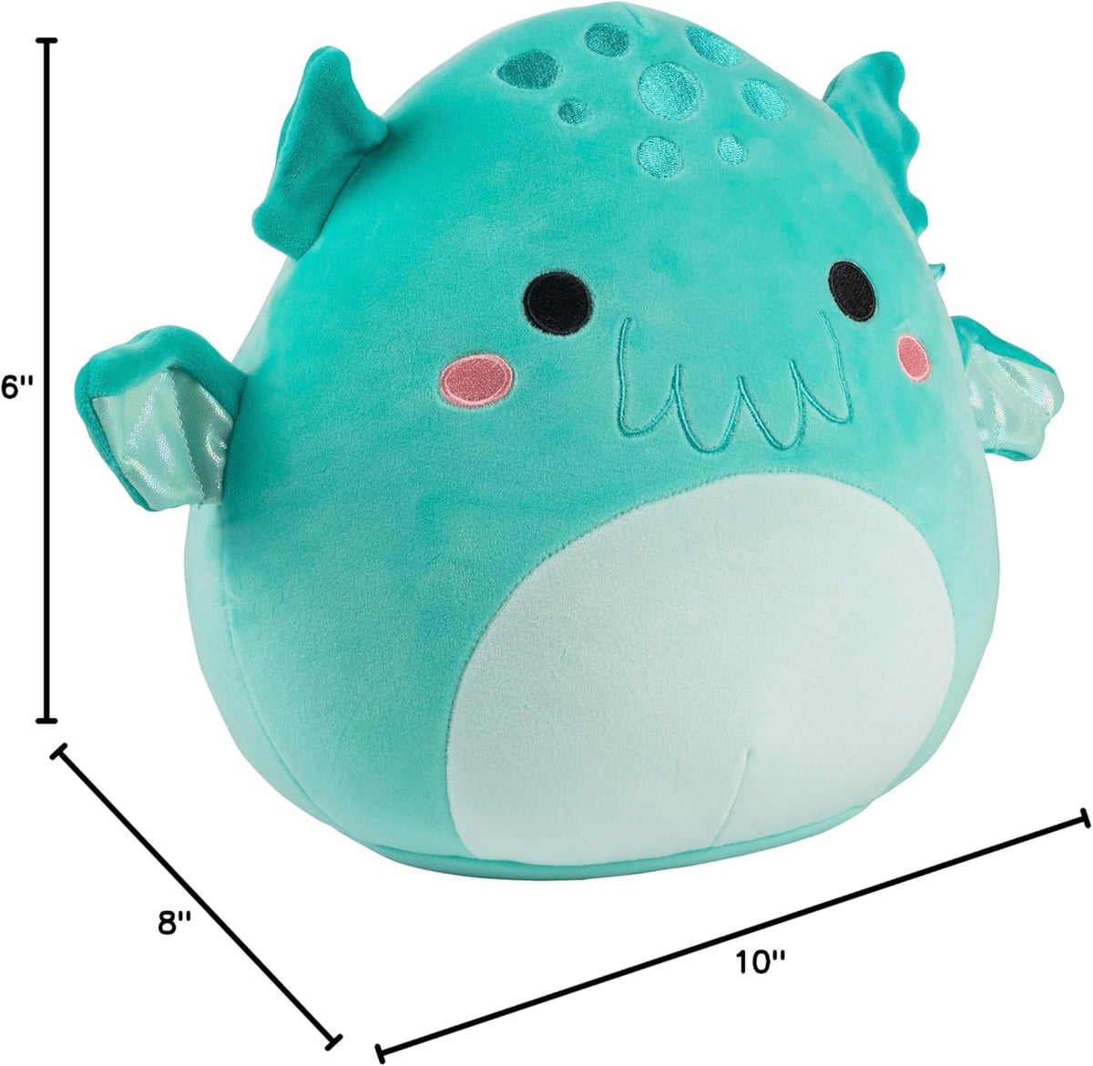 Squishmallows 10-inch fantasy monster plush toy lifestyle and travel setup