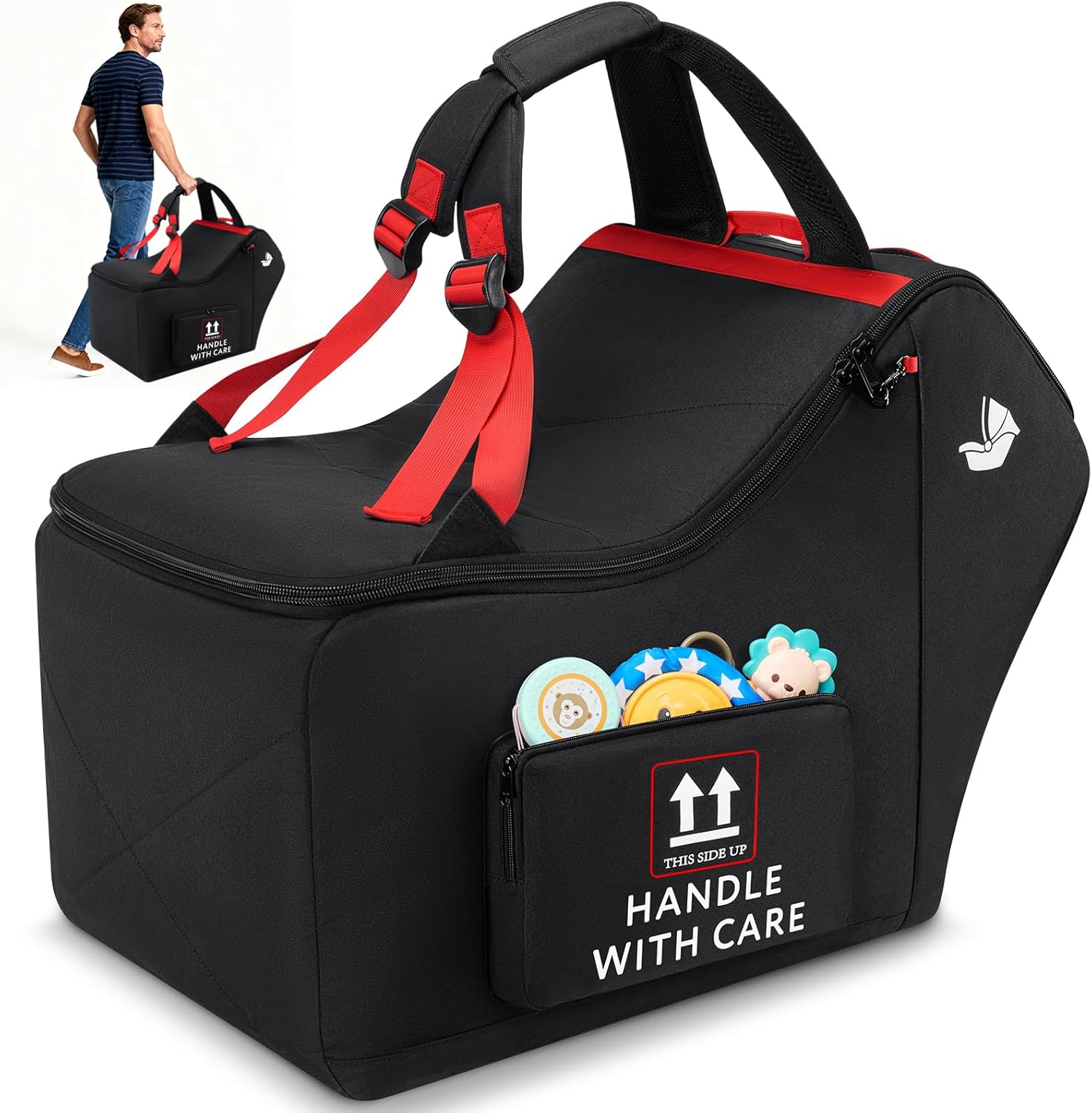 Rainsmore infant car seat travel bag front view