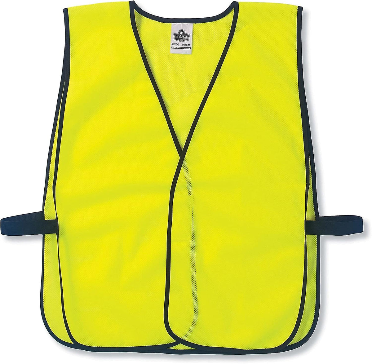 Ergodyne GloWear 8010HL safety vest front view high visibility lime