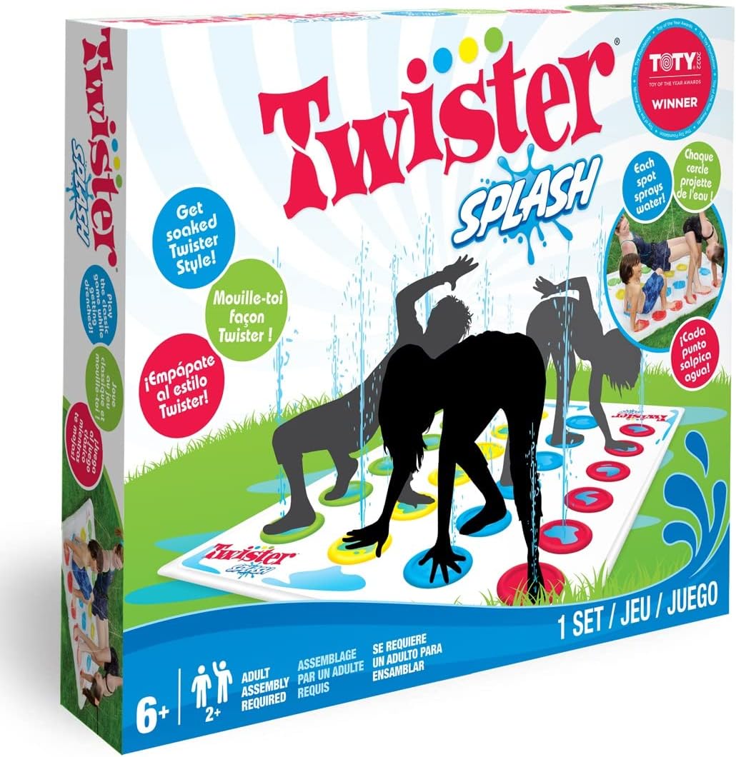 Hasbro Twister Splash outdoor water game mat front view showcasing the large colorful dot sprinkler layout