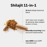 Micro Ingredients Shilajit capsules bottle back label supplement facts