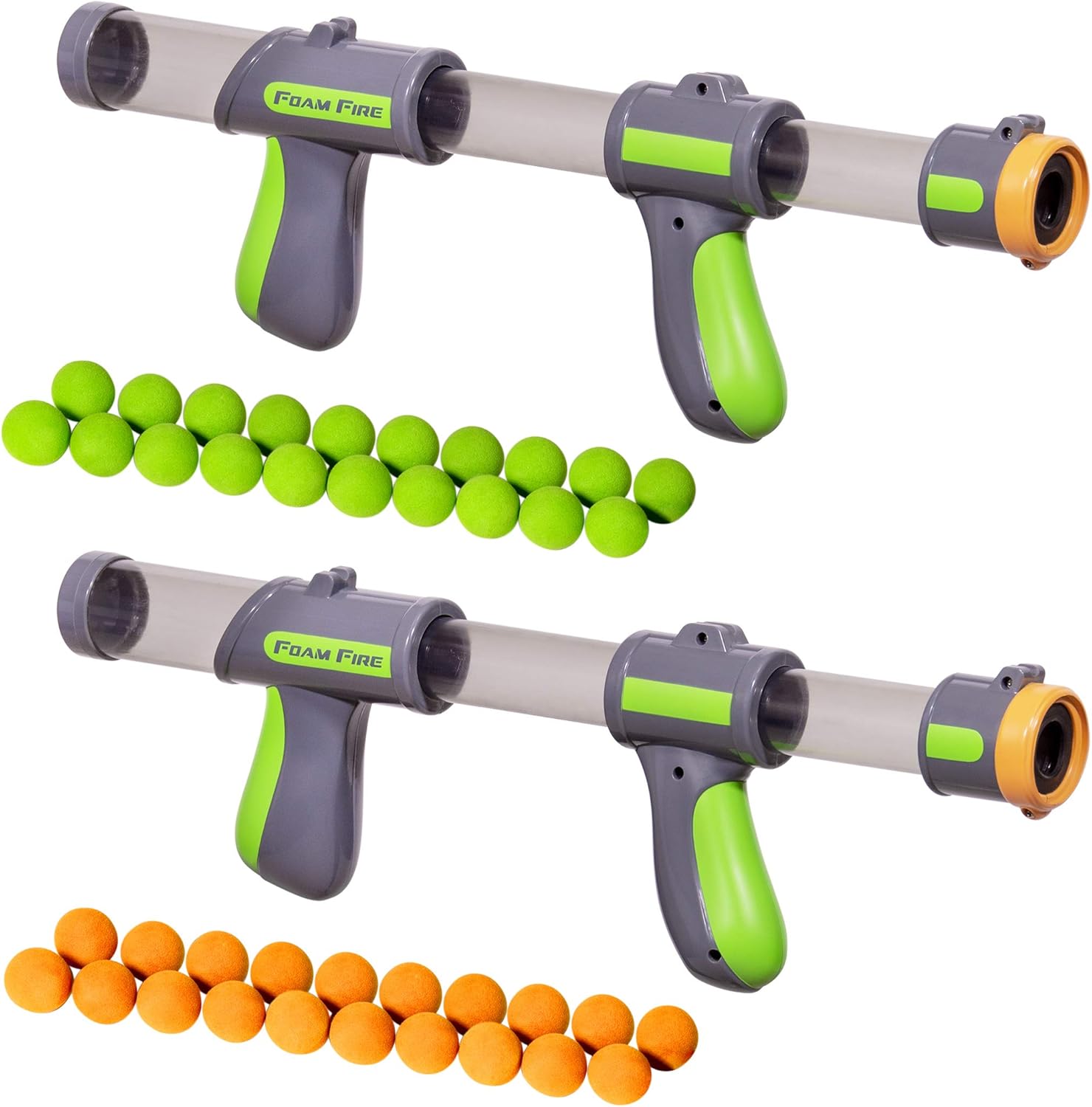 GoSports Official Foam Fire Blasters - 2 Pack Toy Blasters & Replacement Bullet Balls â€“ Fun for Accuracy Games and GoSports Foam Fire Shooting Games - Image 1