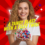 Zotz imported sour candy assortment back of packaging ingredient details